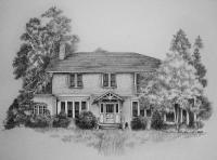 Home Renderings - Athens Georgia Residence - Pen And Ink